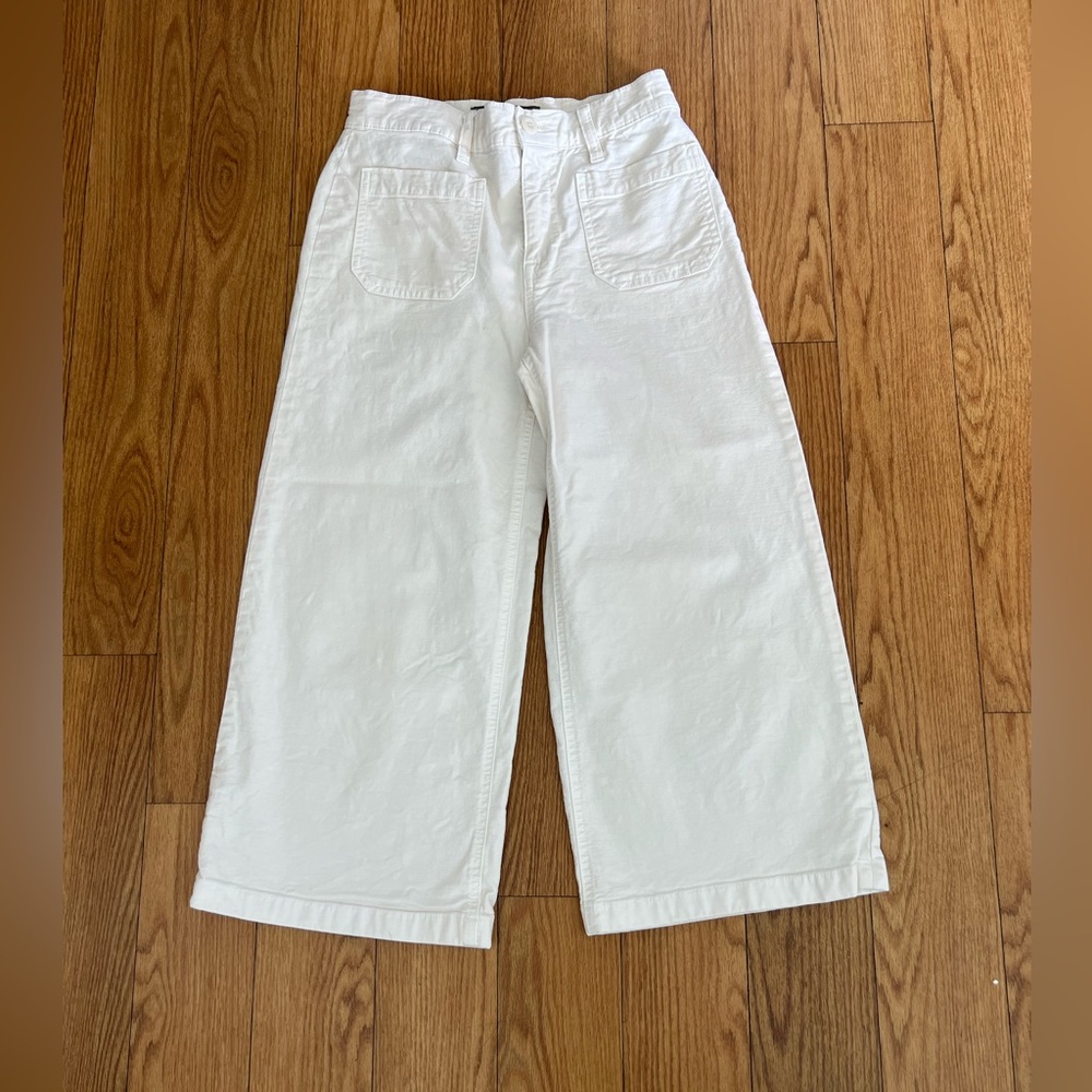 J.Crew Point Sur off-white cropped jeans